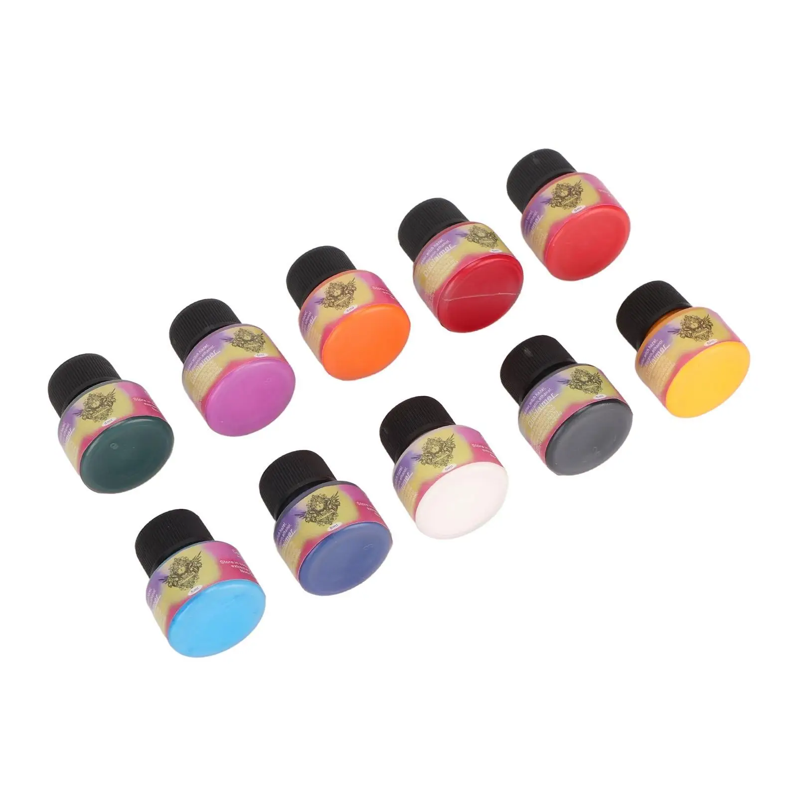 مجموعة حبر الوشم اللامعة لميكرو بليدج 10 ألوان 5 مل تدوم للبشرة طقم صبغات فنية للجسم مكياج دائم #4