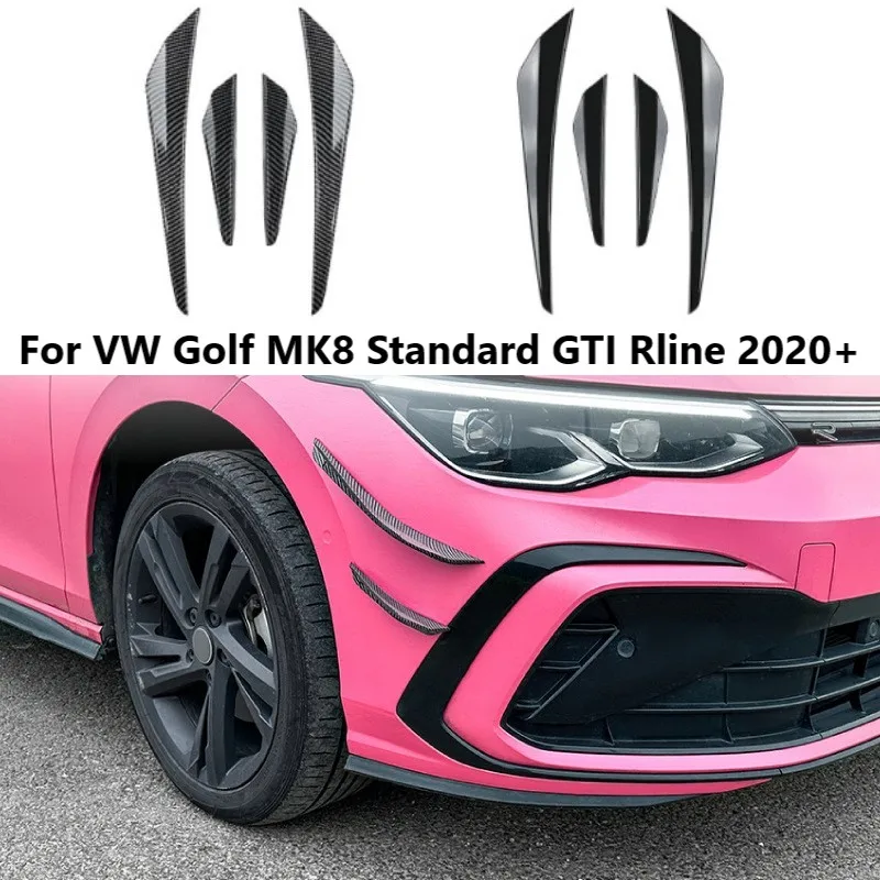 Автомобильный передний боковой воздушный нож для VW Golf MK8 Standard GTI Rline 2020+, ветрозащитный диффузор, разветвители, комплекты кузова, автомобильные аксессуары