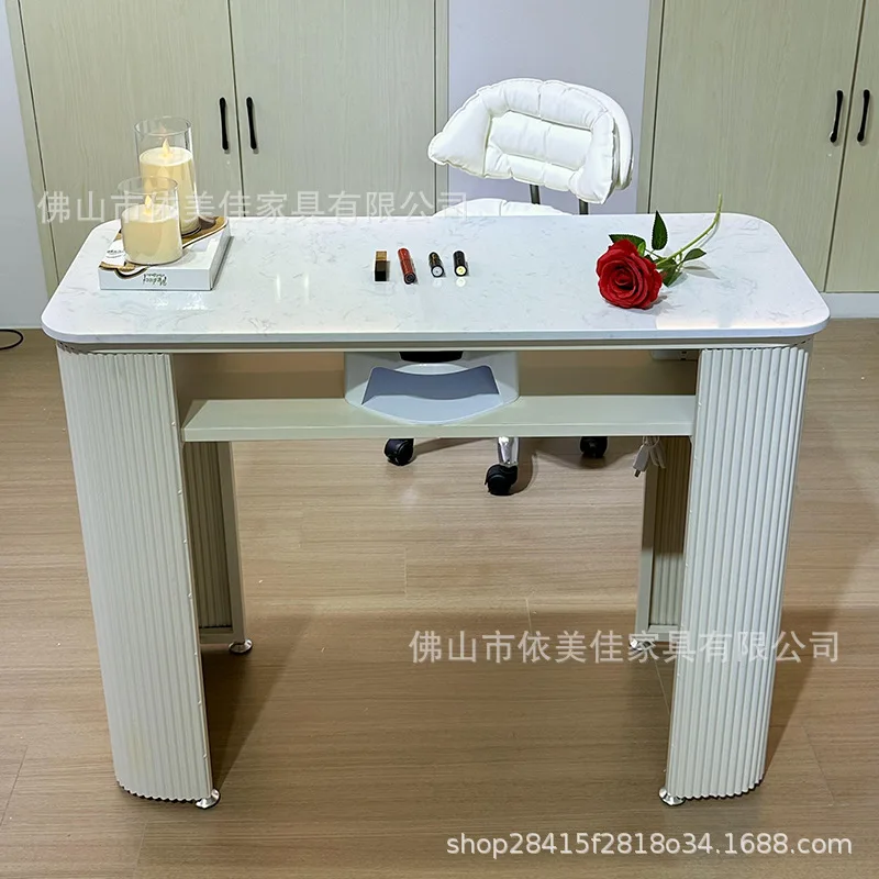 Multifunctional Manicure Table with,  Storage Workstation for Beauty Salon, OEM Manufacturer Cross-border Nail Furniture Supply