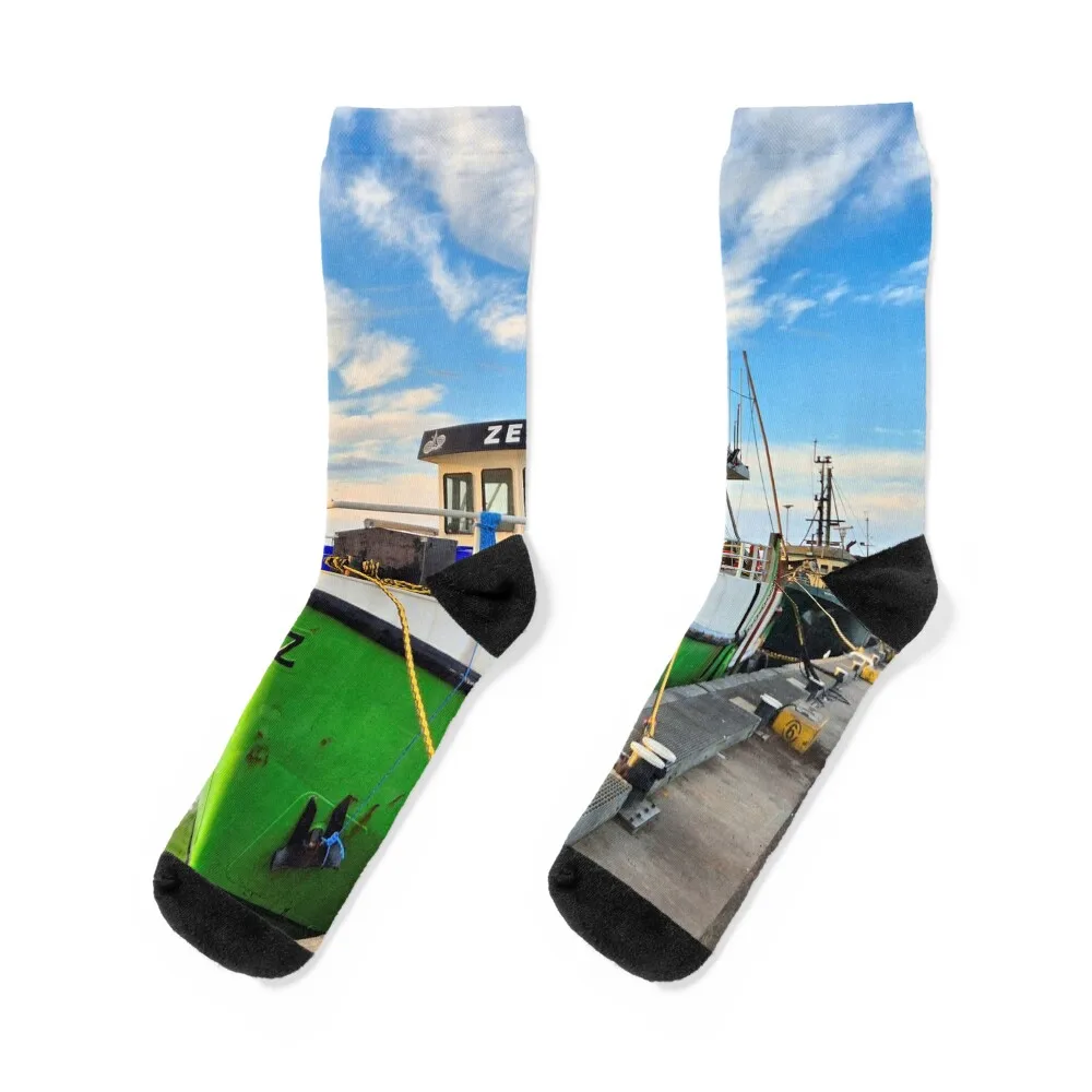

Deep sea trawler fishing vessel in port Socks Stockings man moving stockings christmass gift Running Socks Ladies Men's