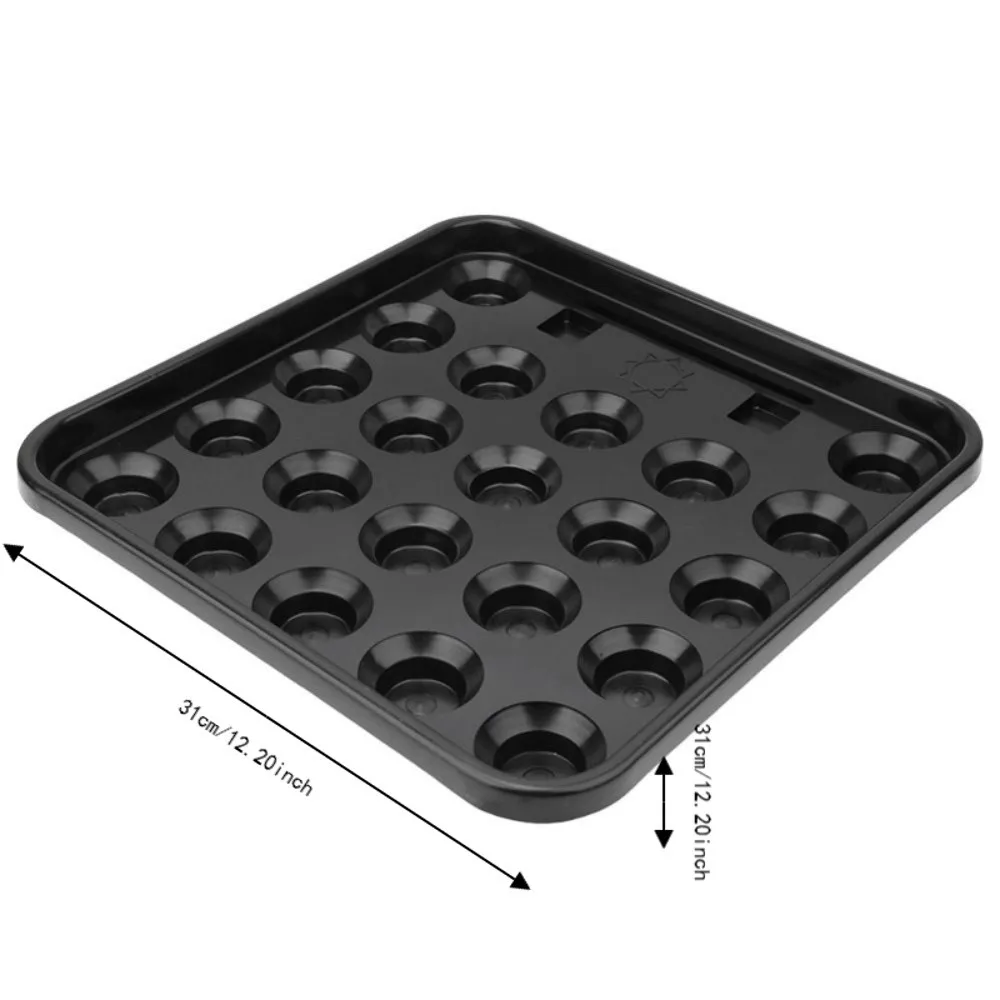 Plastic Billiard Ball Tray Black Space Saving Black Plastic Billiard Ball Molded Easy to Clean Snooker Ball Tray