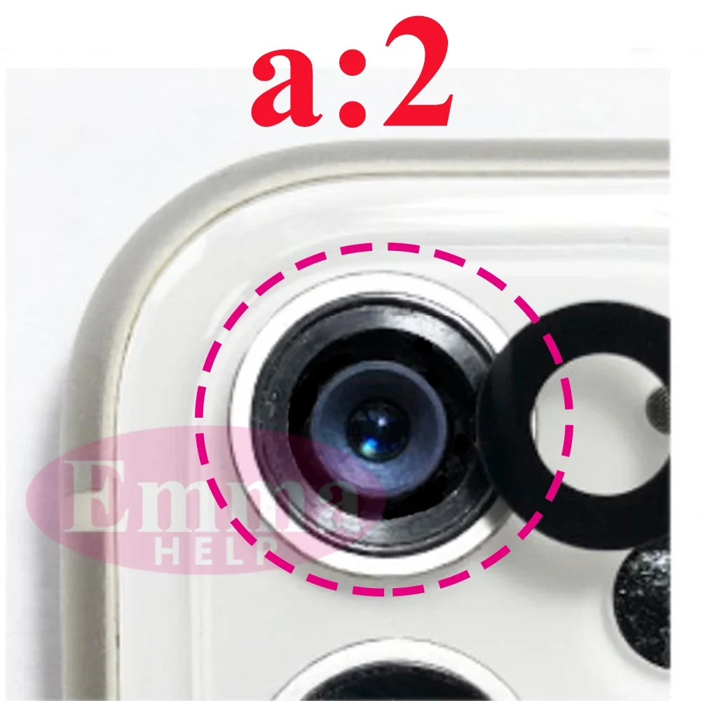 2Set Original Sapphire Back Camera Lens Glass for iPhone 16 15 14 13 12 Pro Max Mini Replacement Parts