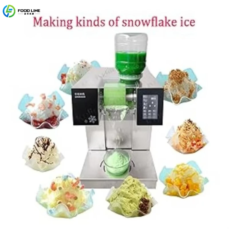 FL Commercial Snowflake Ice Shaver Bingsu Maker Dessert Prep Machine for Shop Cafe Store Business Equipment