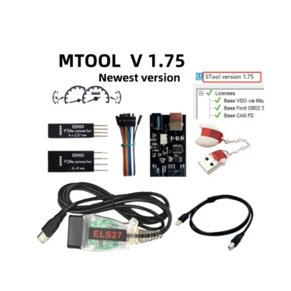 

Newest Version Mtool V1.75 Full Set Cluster Adjustment Tool Programmer Denso Adapters Denso Pin Upgrade of Mtool V1.64