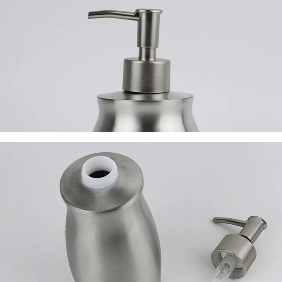

Zerodeko гладкий дозатор мыла из нержавеющей стали для мыла для рук, шампуня, жидкое моющее средство для кухни, ванной комнаты