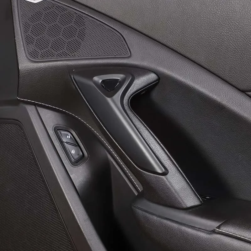 

2Pcs ABS Carbon Fiber For Chevrolet Corvette C7 Z06 2014-2019 Car Styling Door Electric Switch Button Frame Sticker Auto Parts