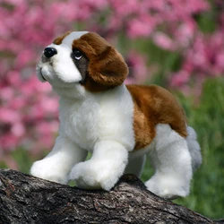 St. Bernard Dog High Fidelity Anime Cute Plushie Saint Bernard Plush Toys Lifelike Animals Simulation Stuffed Doll Kawai Toy Kid