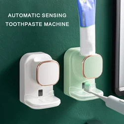 Automatic Sensing Toothpaste Dispenser Toothpaste Squeezer Wall Mount Holder Toothbrush Squeezer Holder Rack Bathroom Accessorie