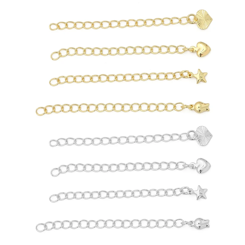 

14 К 18-каратное золото/серебро/врадодийное покрытие латунное удлинение удлиненная хвостовая цепочка разъем DIY изготовление ювелирных изделий браслет ожерелье фурнитура