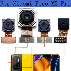 Front Back Camera For Xiaomi Mi Poco M3 Pro M3Pro Frontal Backside Small Rear Selfie Camera Module Replacement Spare Parts