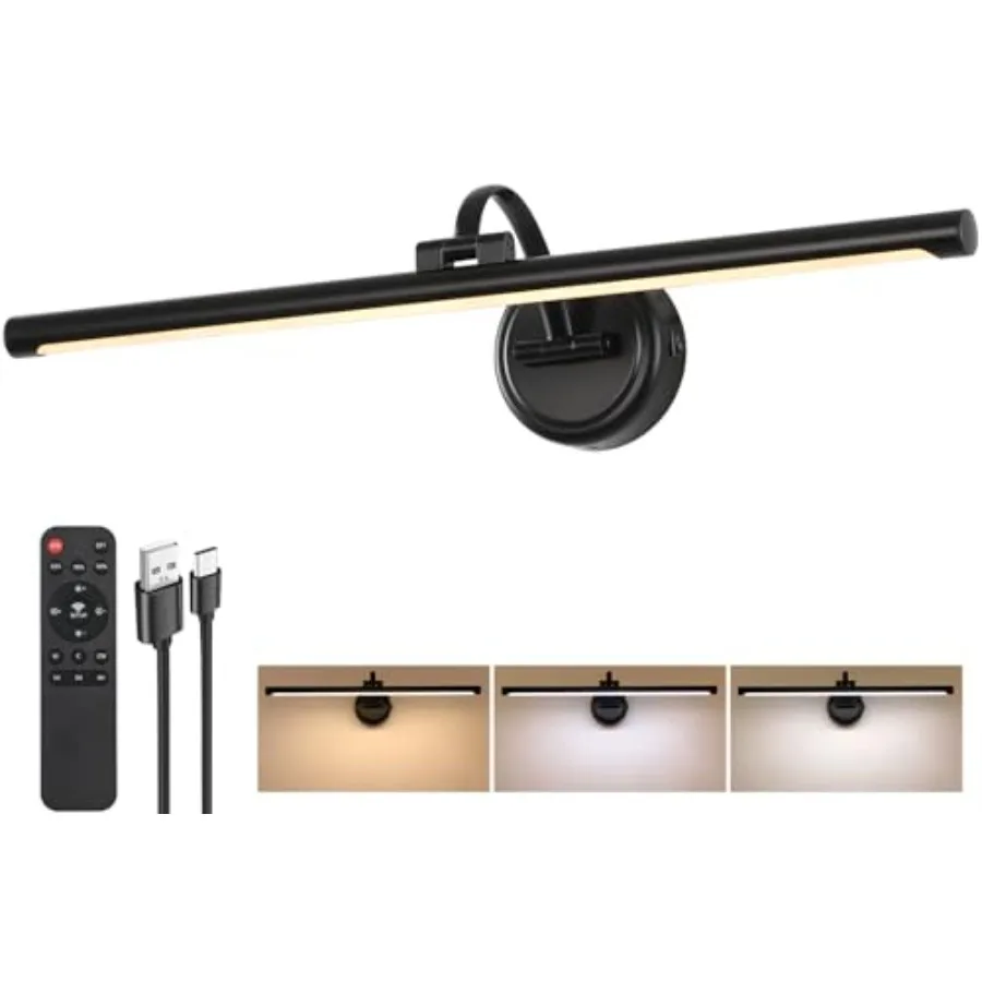 

Светодиодный светильник для картин без проводов, 5000 мАч, перезаряжаемый, беспроводной настенный светильник для картин и декоративных элементов