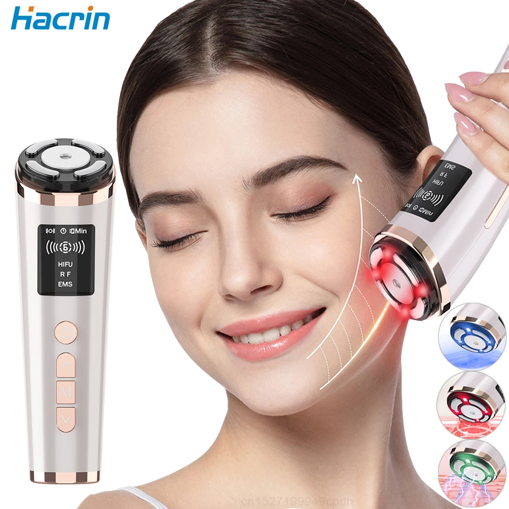 

Hifu Face Lifting Ultrasonic Mini High Frequency Facial Massager EMS Facial Lift Firming Skin Rejuvenation Tighten Brighten