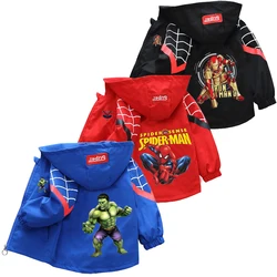 Baby Boys Coat Spring Autumn Fashion Boys Birthday Present Spiderman Sports Jacket 2 3 4 6 8 Years Children Outerwear Clothing