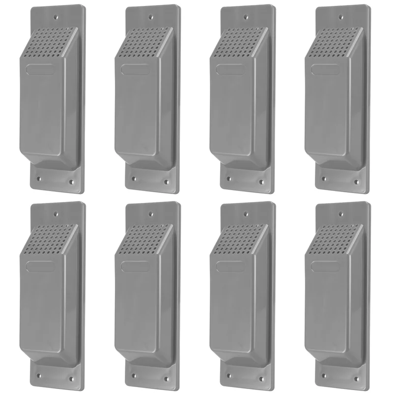 AA49 16PCS Kit presa d'aria per contenitore di spedizione Accessori per contenitori di spedizione resistenti Kit di ventilazione del flusso Grigio