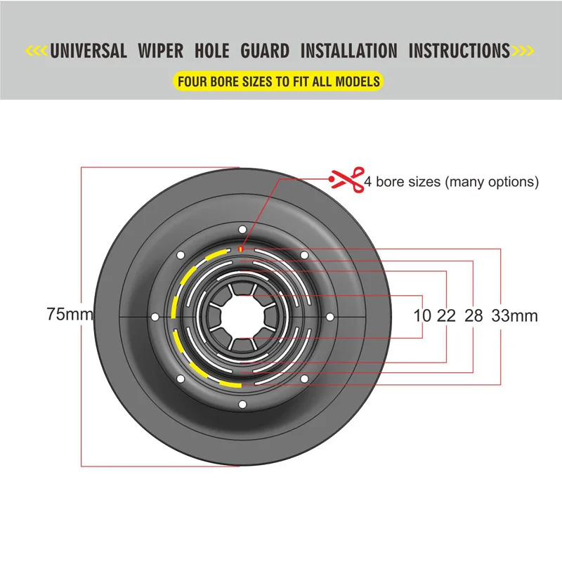 Car Wiper Arm Bottom Hole Protective Cover for Renault Clio Logan Megane 2 3 Koleos Scenic Grand Card