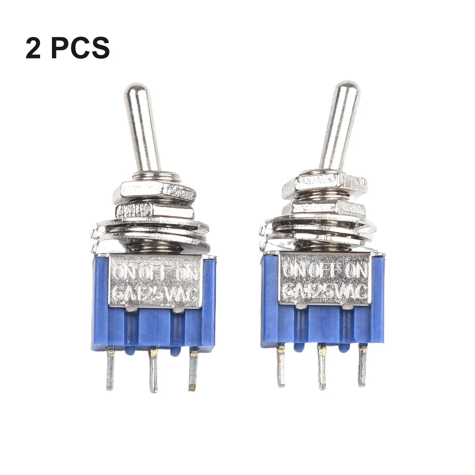 MTS-103 TS-103 Toggle Switch 1000MΩ 2pcs 50Hz 50x30x10mm 6mm Hole AC1500V Efficient Part Plastic Shell Reliable