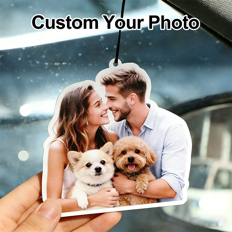 

6cm Height Acrylic Photo Tag Custom Lanyard Keyring Car Pendant Hanging Accessories Cute Picture Personalized Key Ring Gift