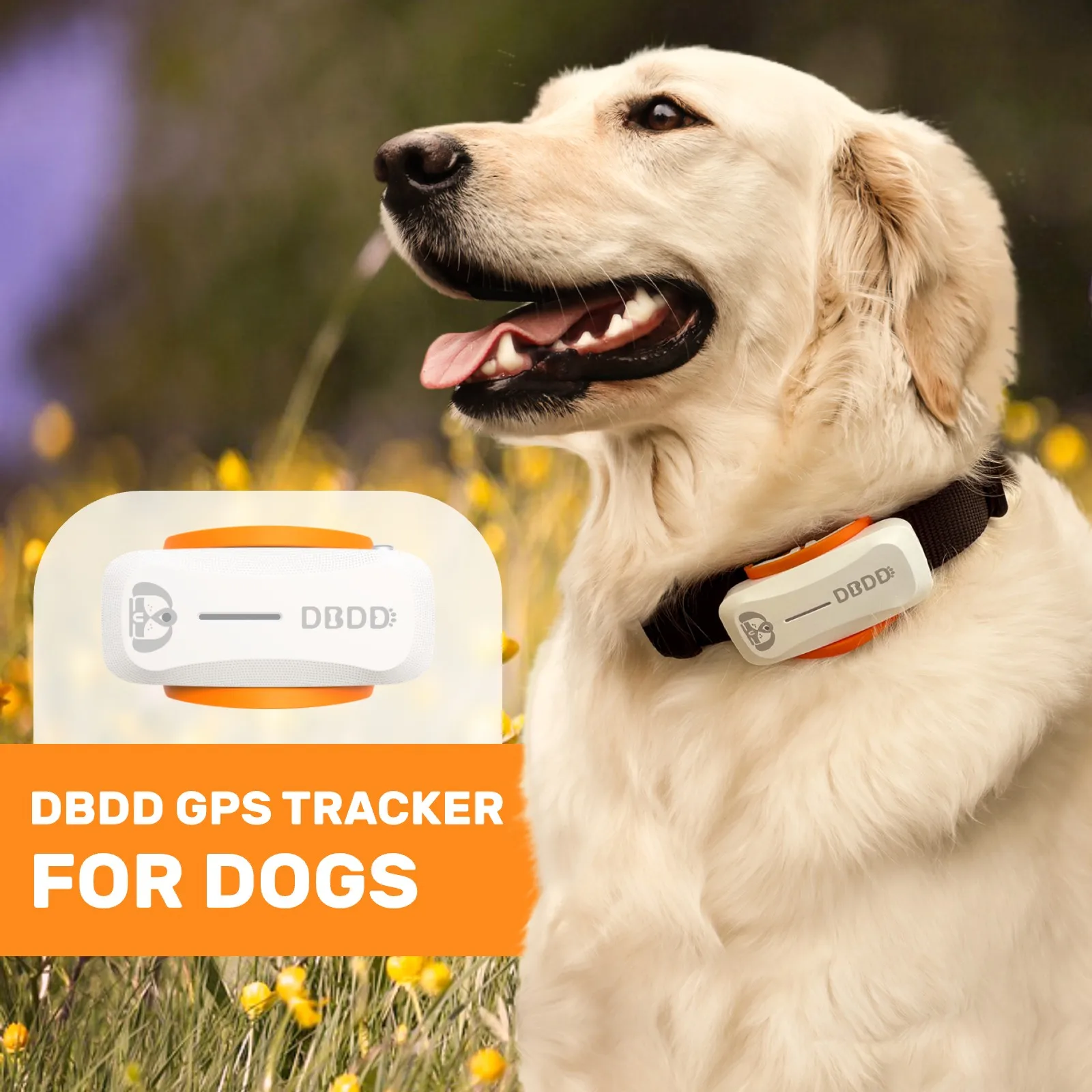 

GPS Tracker for Dogs Waterproof Pet Location Smart Activity Tracker Real-time Tracking fit for Any Collar Android iOS Universal