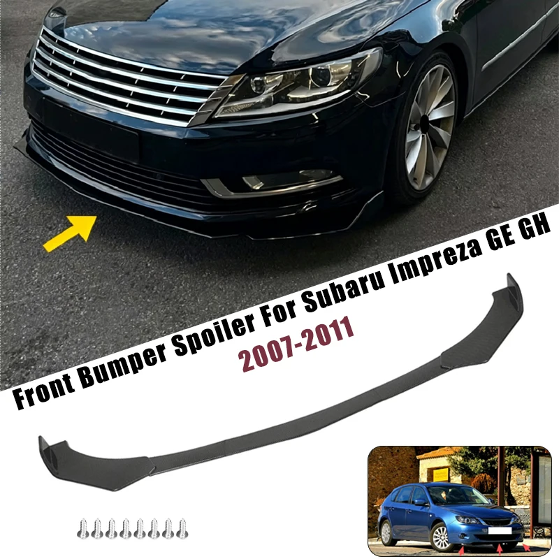 Sport Front Bumper Splitter Spoiler Lip For Subaru Impreza GE GH 2007-2011 5Pcs Adjustable Sectional Car Tuning Body Kit