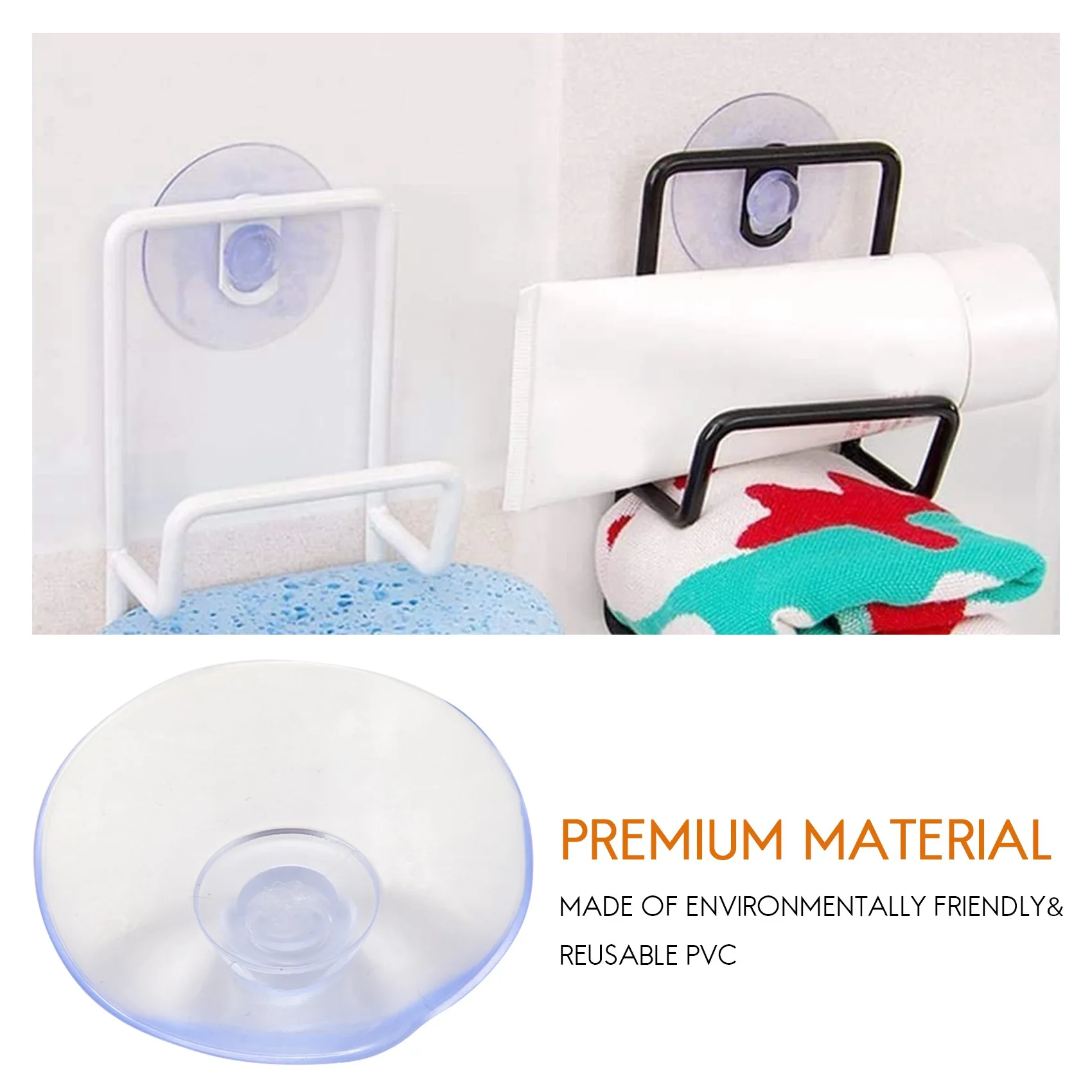 N96R 100Pcs 40Mm Clear Suction Cup Sucker Mushroom Head Suction Cup Suction