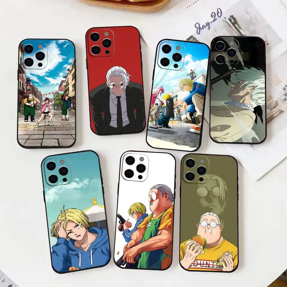 

S-sakamoto Days Anime Phone Case For iPhone17,16,15,14,13,12,11 Plus,Pro Max Soft Black Cover