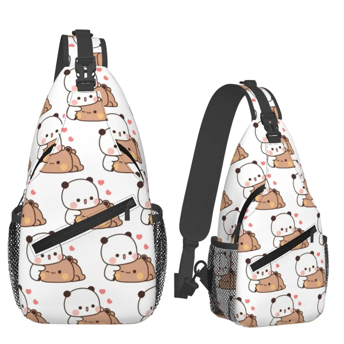 Bubu Dudu Bolsa de peito masculina tipo estilingue, mochila crossbody, bolsa de peito, viagem, caminhada, bolsa de ombro