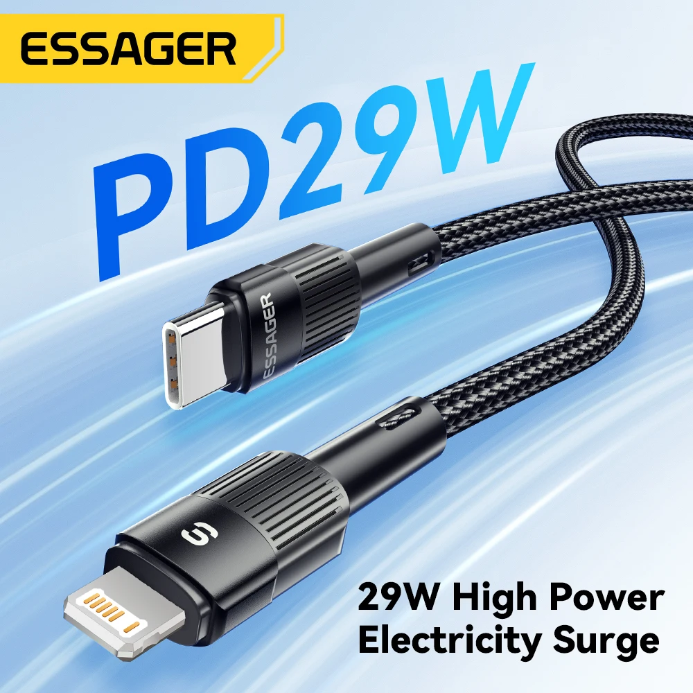 Essager-Cable USB C de carga rápida para móvil, cargador de línea de datos para IPhone 14, 13, 12, 11 pro, Max, XS, 20W, iPad