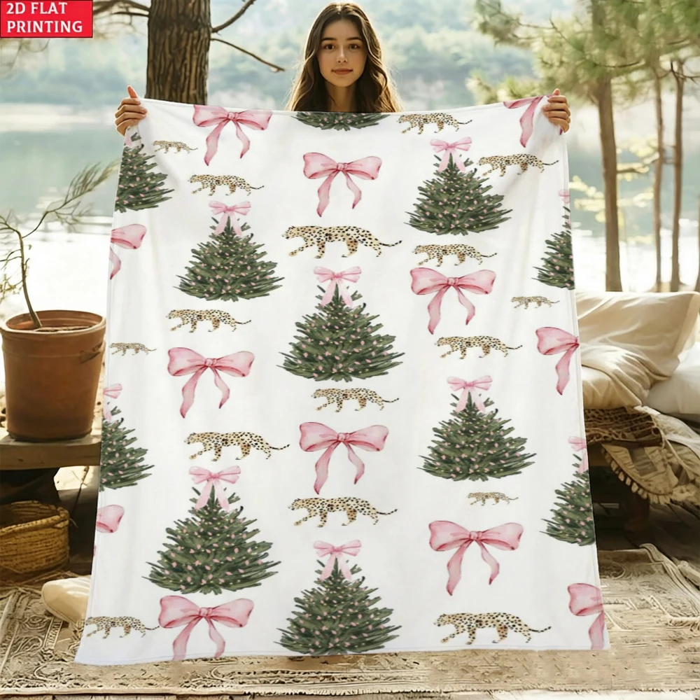 2d Printed Wine Red Knit Look Christmas Word Pattern Decorative Throw Blanket For Holiday Party Gift Home Decor