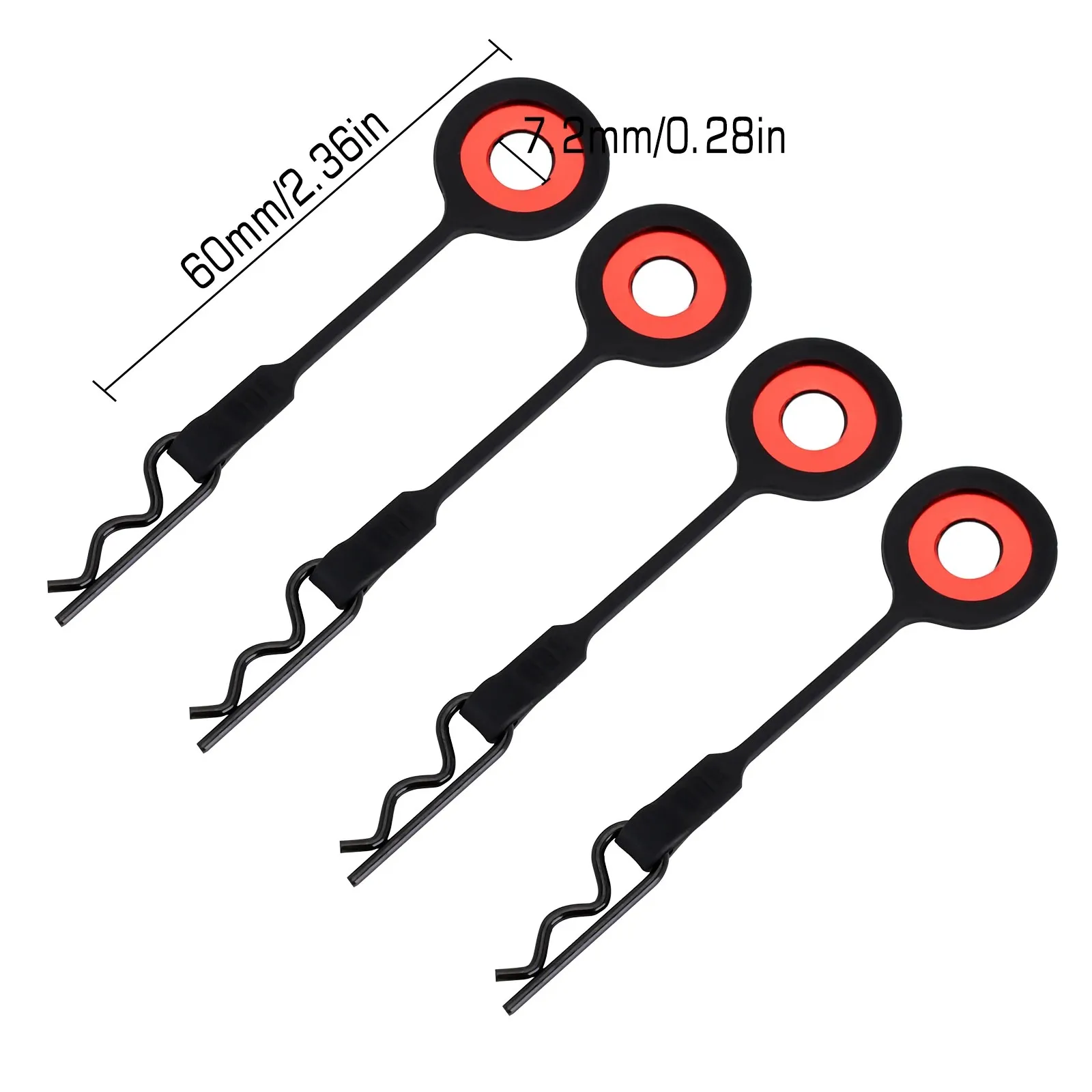 4PCS Silica Gel Body Clips Retainer Car Body Shell Clips For 1/8 1/10 Scale RC Model Car ARRMA Granite Kraton 6s Upgrade Parts