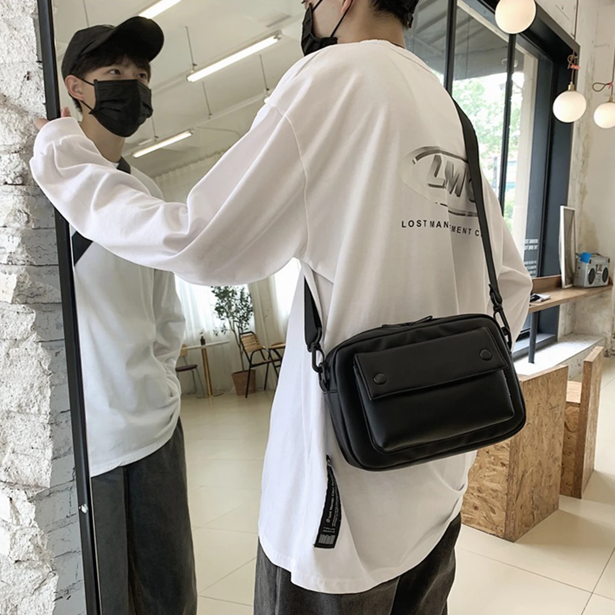 Bolso de estilo de trabajo, bolso de hombro pequeño, bolso de mensajero informal de Material Pu para parejas, nueva moda, bolso de hombro de marca, un paquete