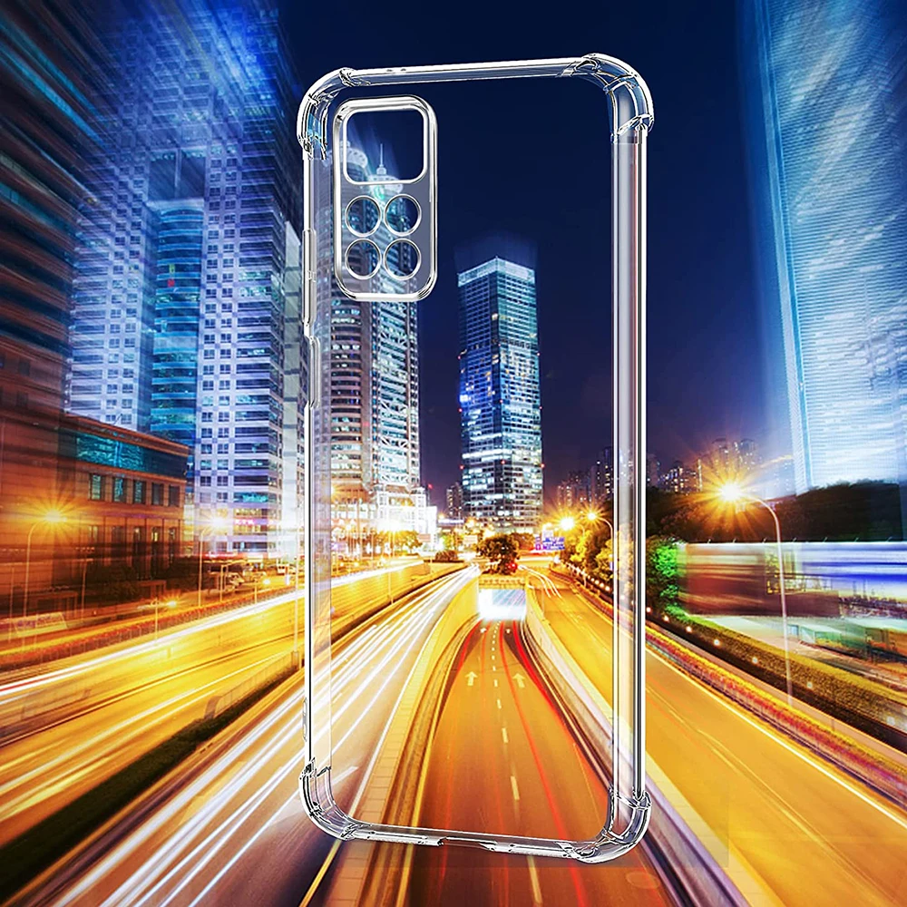 Air Bag Sockproof Clear Silicone Phone Case For Xiaomi Redmi Note 11 11S 11T 10 10S 10T 9 8 Pro 10A 10C 9A 9C 9T Cover Case view 2