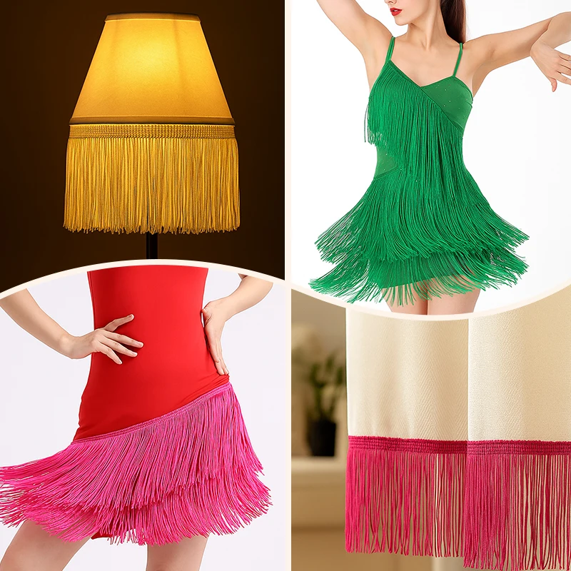 5/10M Polyester Tassel Fringes For Sewing Latin Dress Trim Lace Ribbon Garment Curtain Decorative Trimming DIY Craft Accessories