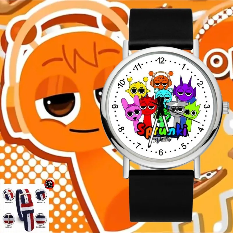 Cartoon Sprunki Quartz Wristwatches for Boys Girls Birthday Gifts ‌Anime Wenda Watches Kids Wristwatch Toys Student Accessories