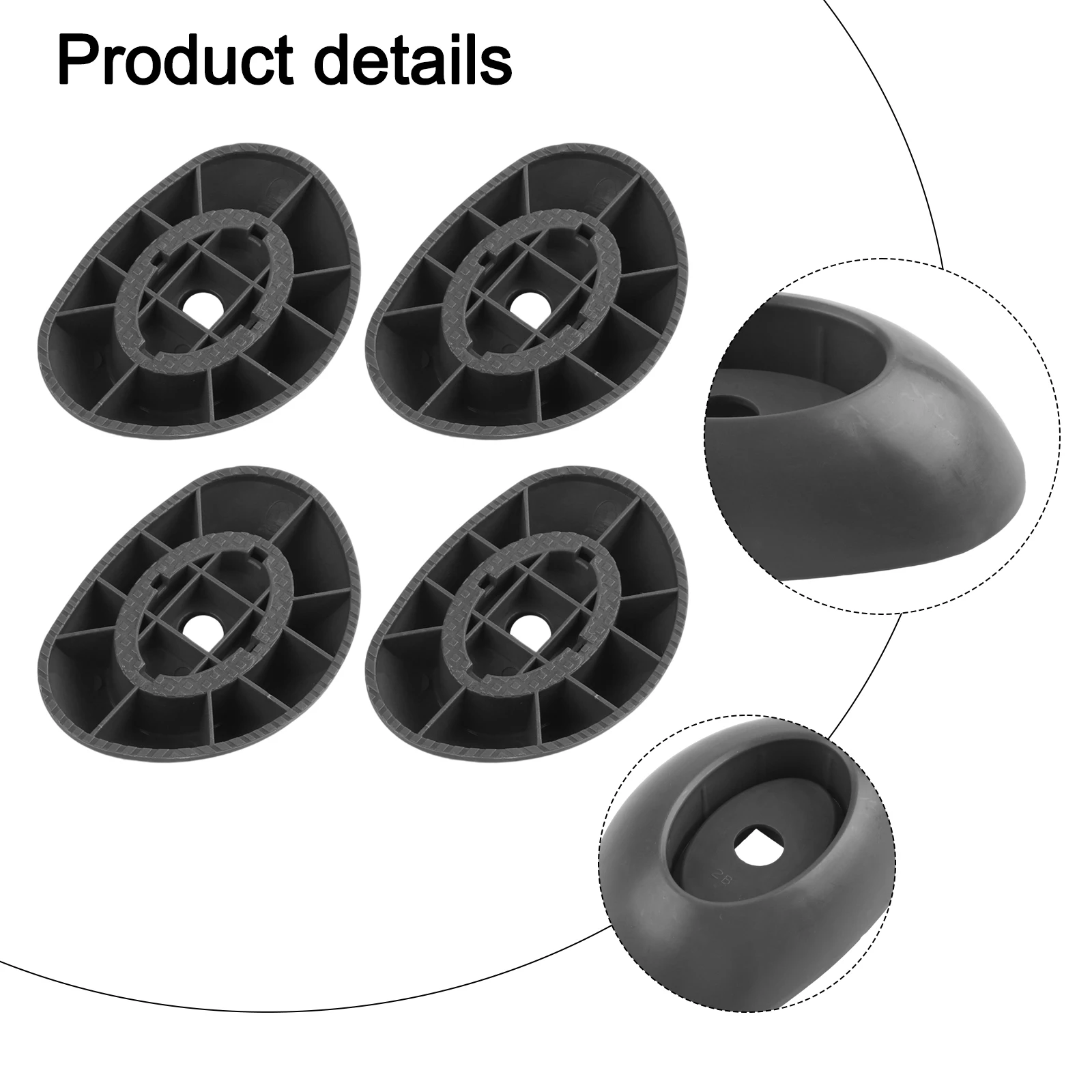 

4pcs Leg End Cap Footings For Coleman For Power For Steel Pools P61802 16' X 48, 18' X 48, 20' X 48, And 24' X 52.