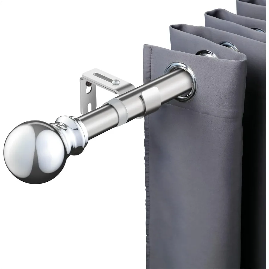 

Telescoping Curtain Rod34100 inch 1 Damater Adjustable Window Curtain Rod with bracketSingle Curtain Rod Suitable for Kitchen B