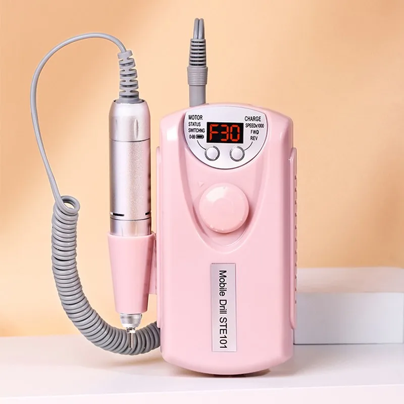 مثقاب أظافر قابل لإعادة الشحن، مطحنة أظافر، تعزيز ذاتي، آلة حفر أظافر متعددة الوظائف، منظف للوجه مزيل المكياج،