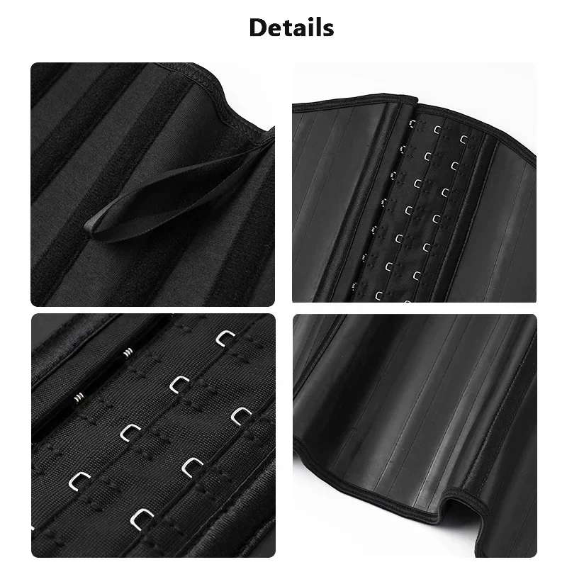 25 Steel Bones Latex Rubber Waist Trainer Cincher Corset Shapewear Slimming Belly Body Shaper Modeling Strap Reductive Girdle