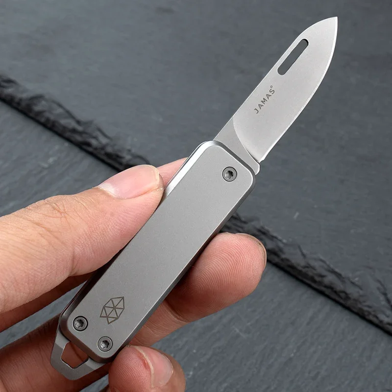 Mini Outdoor Folding Knife Edge High Hardness Camping Self-defense Knife Gift Fruit Knife Open Box Tool Key Pendant