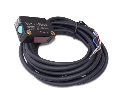 WR-R61 Photoelectric Switch Sensor for Detecting Transparent Objects Square Type 5~300cm Range NPN Output DC