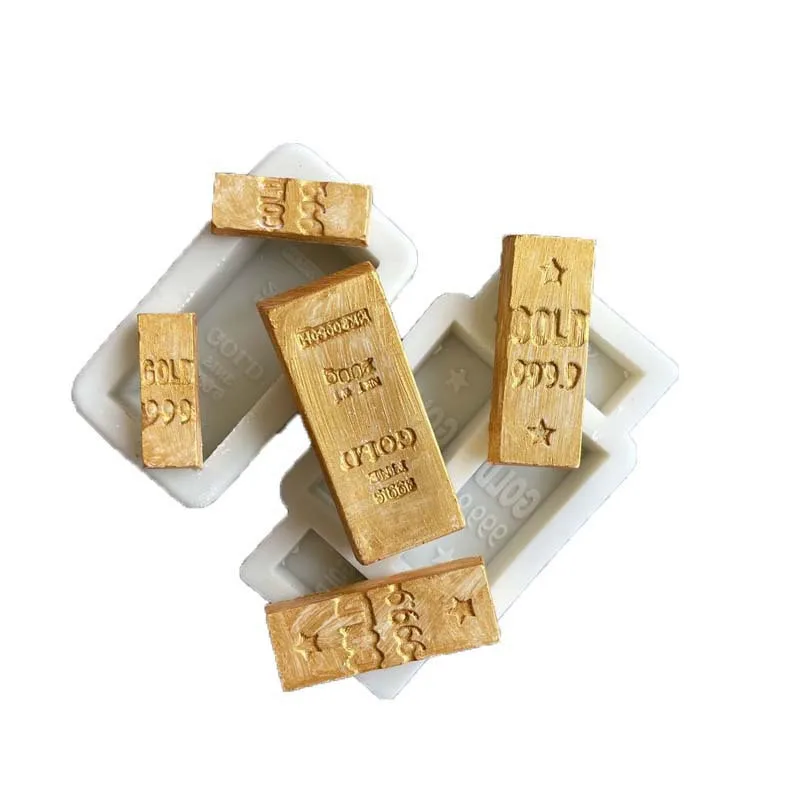 Muffa di tornitura dello zucchero del gel di silice dell'oro torta di DIY decorazione del cioccolato muffa manuale del gesso di aromaterapia del sapone