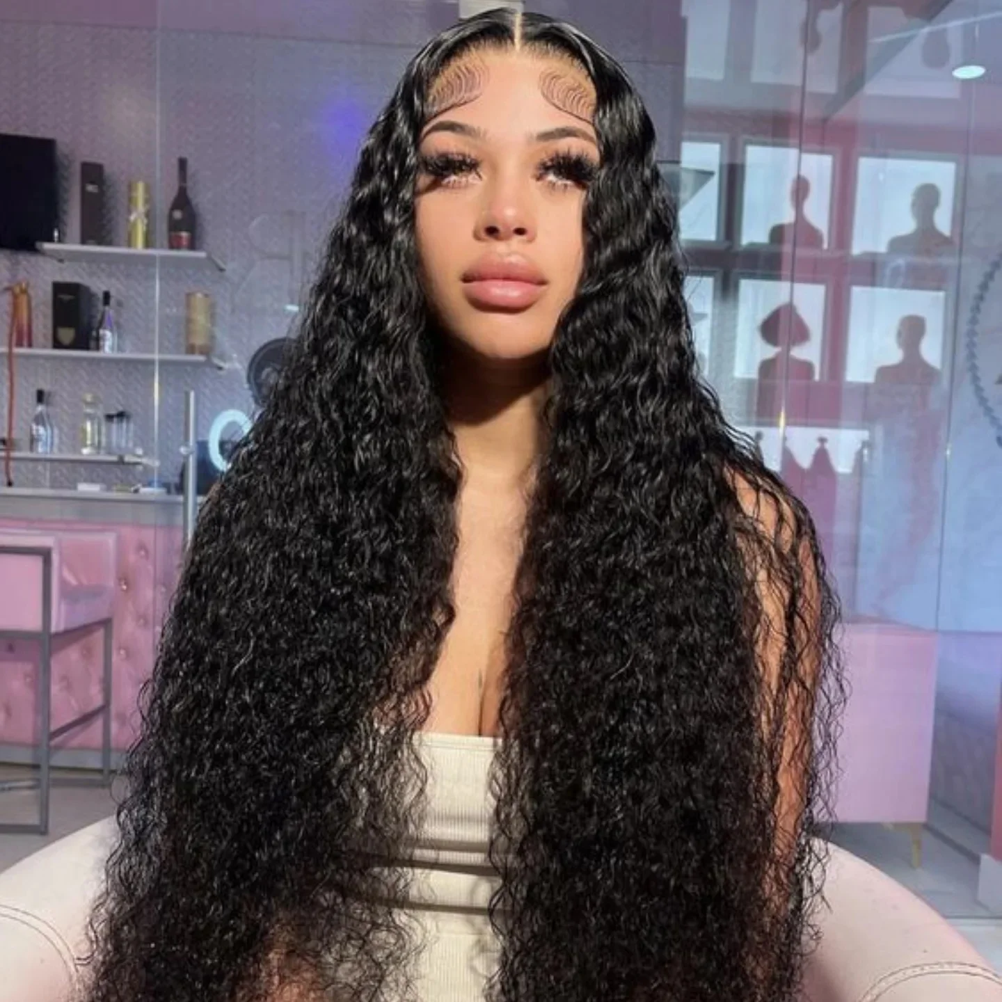 موجة المياه خصلات الشعر المستعار الإنسان 13 × 4 200 الكثافة الباروكات للنساء 1B 5 × 5 الدانتيل الشفاف الجبهة الباروكات شعر الإنسان