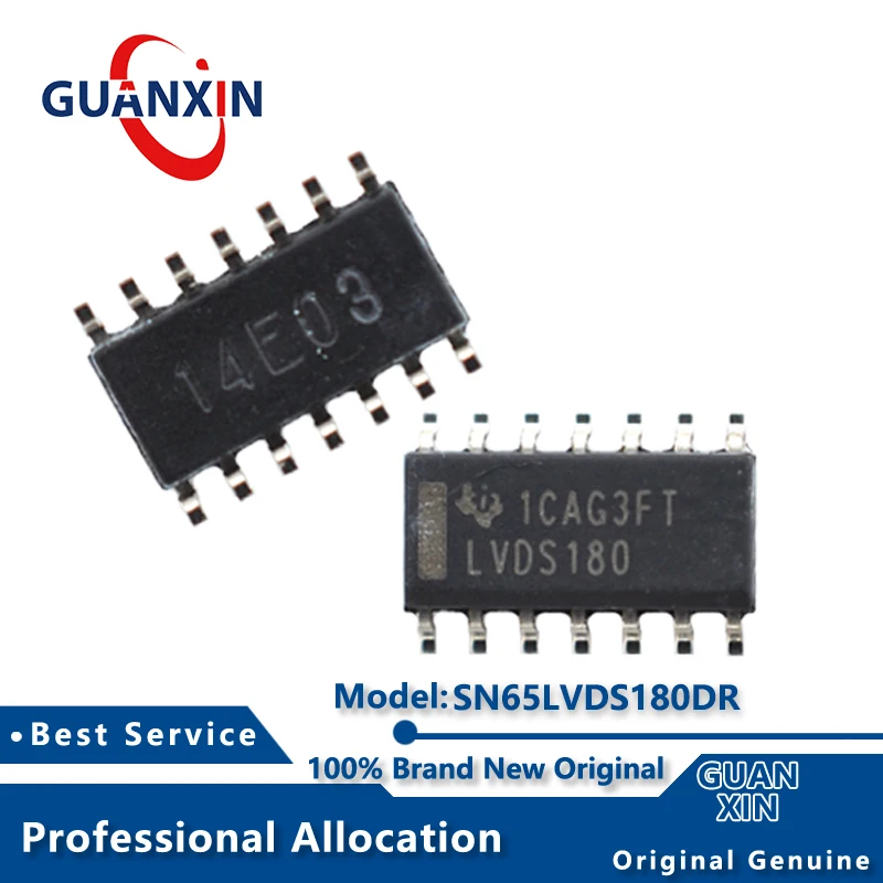 

100% New electronics SN65LVDS180DR SN65LVDS180D SOIC-14 Marking LVDS180 SN65LVDS180