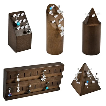 Anneaux de nombril en bois massif, bijoux de perçage corporel, présentoir d'anneaux de nombril, étuis de vendeurs, outil d'exposition