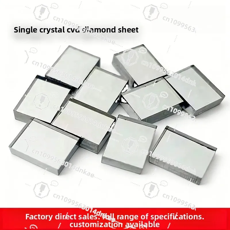 Single Crystal CVD Cultivated Diamond 7mm Square Diamond Thermal Conductivity Optical Window Material Diamond Single Crystal CVD