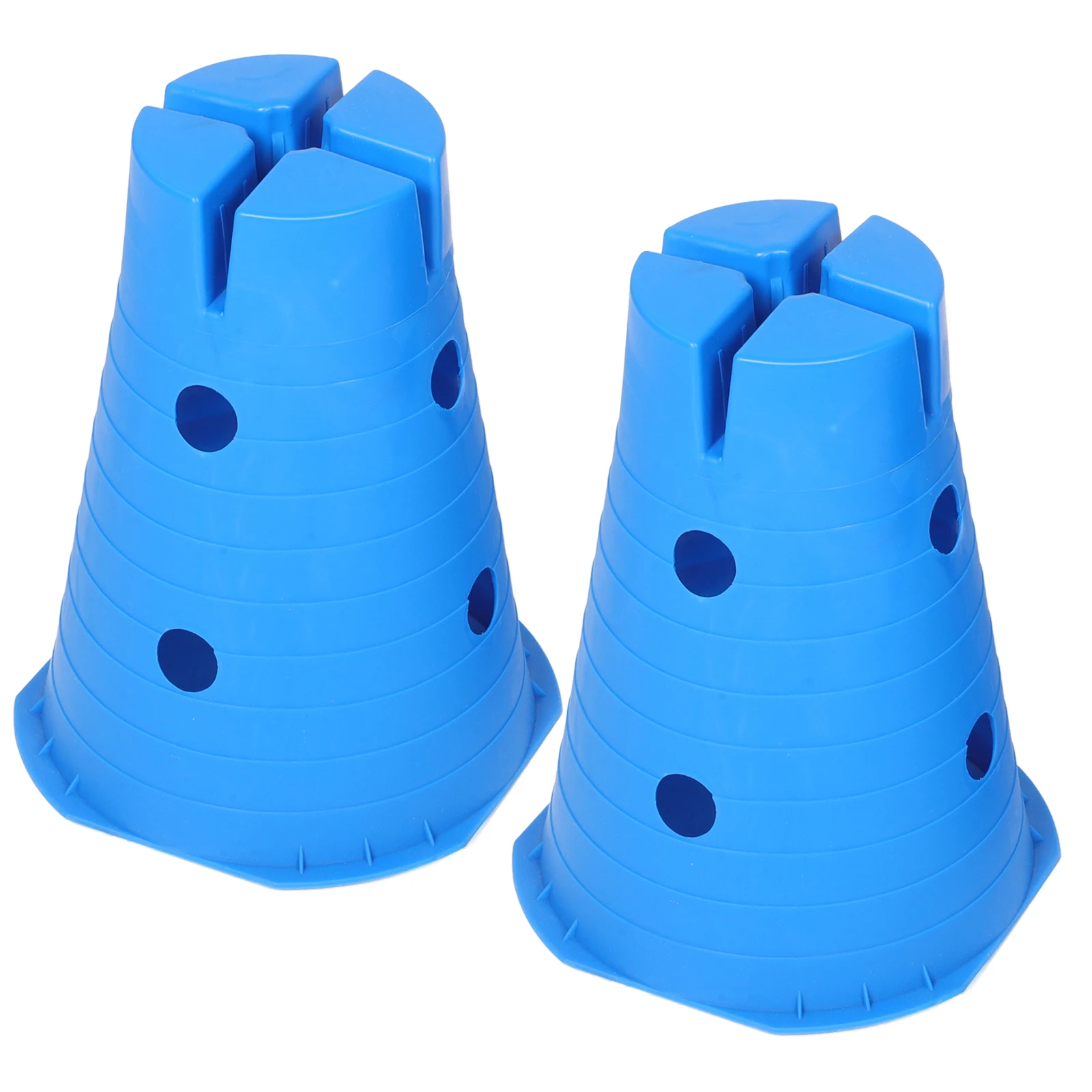 

2 pcs s Football Training Equipment Small Basketball Marker Buckets Soccer Cones Sensory Integration Plastic Stackable Sport