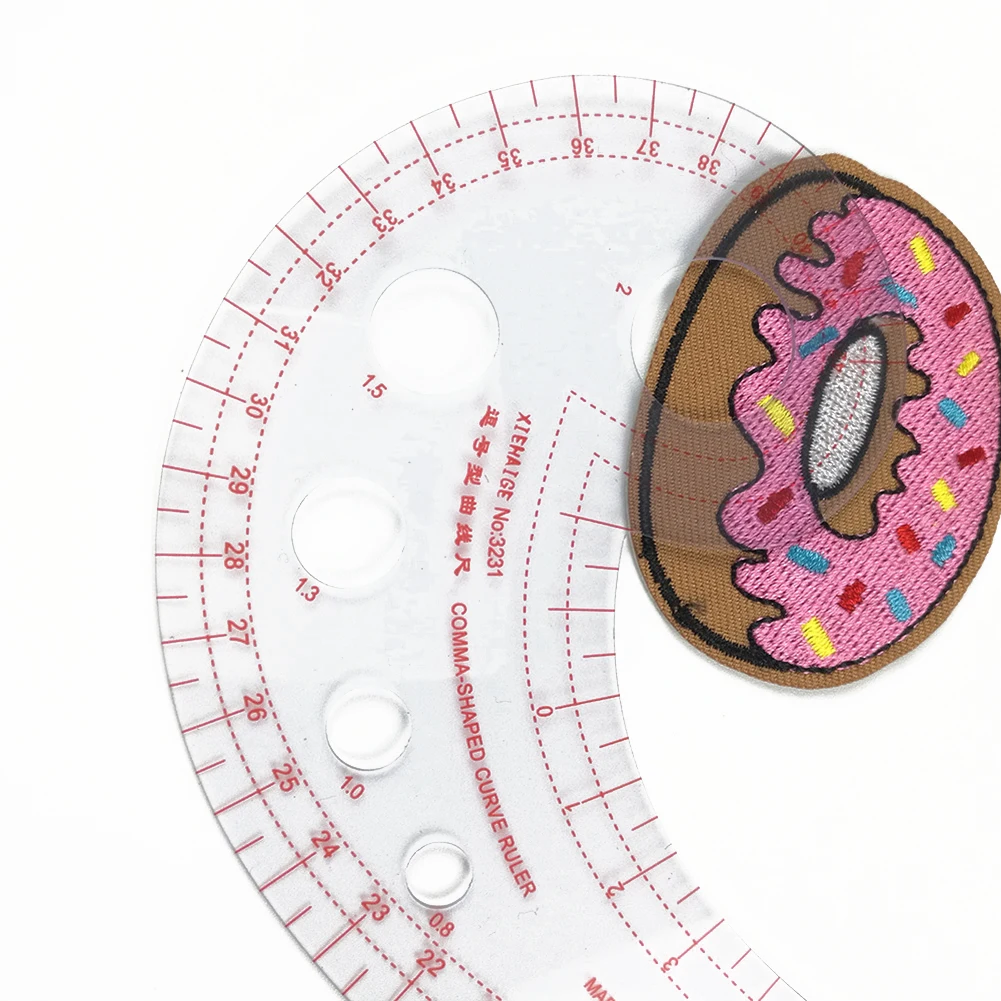 البلاستيك الشفاف خياط منحنى فرنسي الخياطة حاكم خياط كوما على شكل خياطة الخياطة خليط كوما على شكل حاكم #1