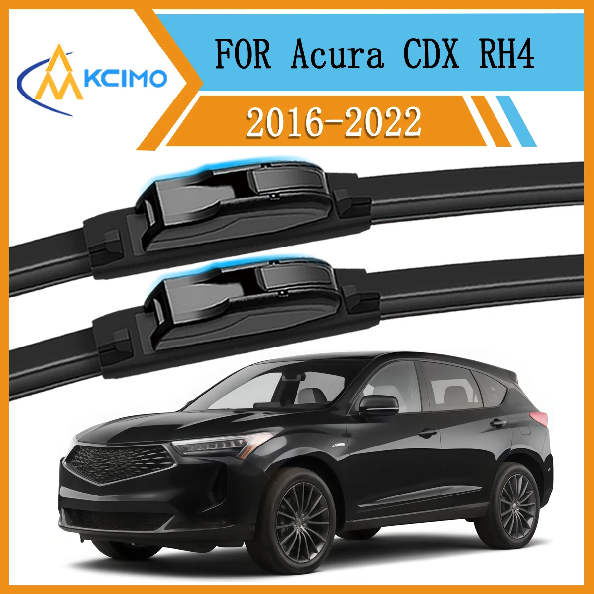 

Front Windshield Wiper Blades Set For Acura CDX RH4/RH5 2016-2022 Direct Replacement Streak-Free All-Season Wipers Set of 2