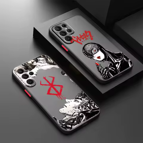 Berserk Comics Anime For Samsung S24 S23 S22 S21 S20 S10 FE Note 20 10 Ultra Lite Plus Frosted Translucent Phone Case