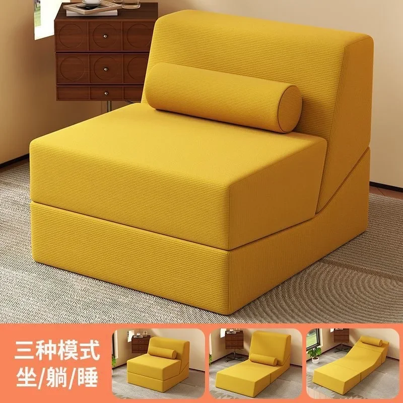 Vacuum roll bag compression sofa folding lazy recliner tatami skeleton-free single sofa