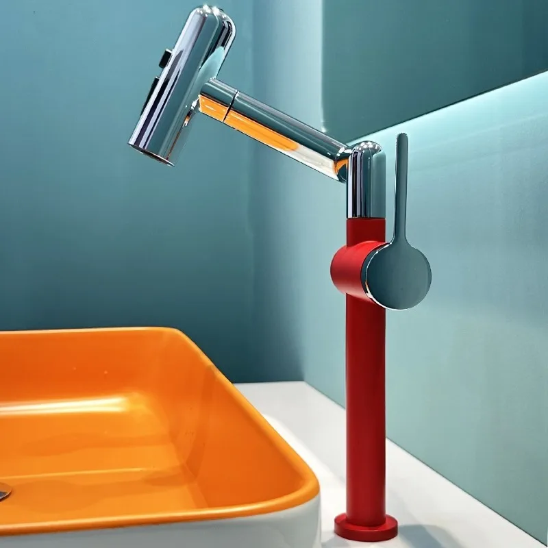 Rotatable Washbasin Faucet Household Bathroom Hot Cold Water Stream Sprayer Basin Faucets Universal Bathroom Accessories